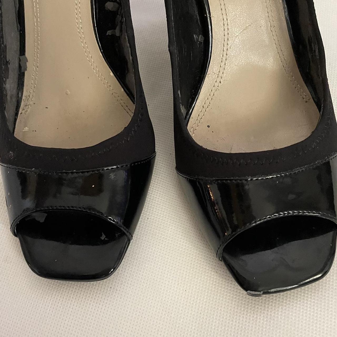 Ellen Tracy 🔹 open toed black basic heels Women size... - Depop