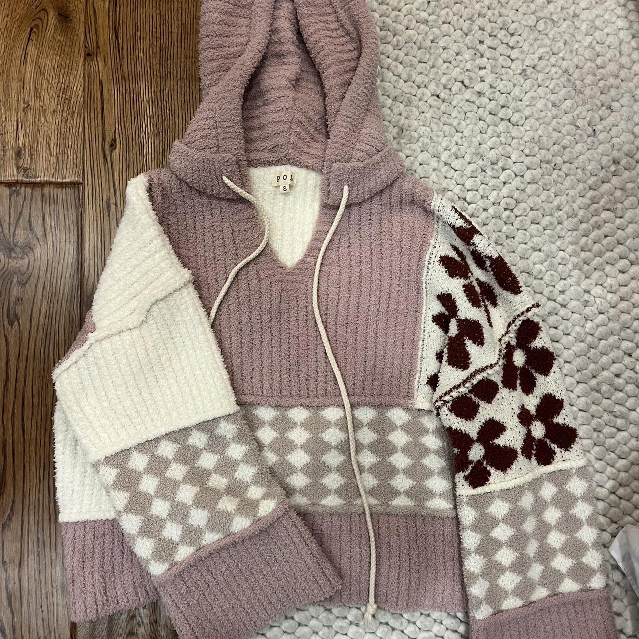 Women's Sweater - Multi/Pink - M – Patchwork knit… - image 1