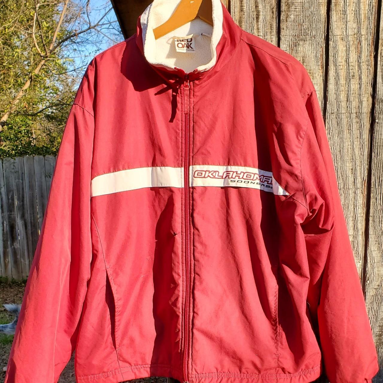 1990s Oklahoma Sooners OU winter jacket it does have... - Depop