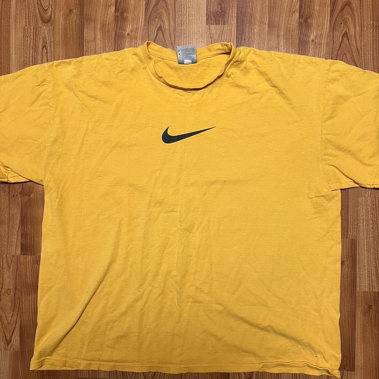 Nike Men's Yellow T-shirt | Depop