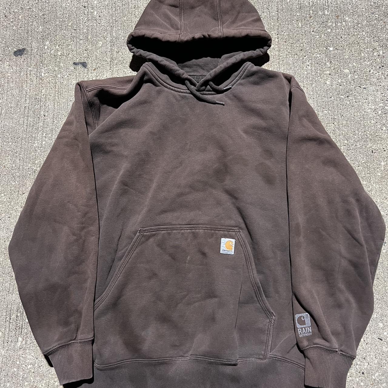 Brown Carhartt Hoodie sweatshirt XL some workwear... - Depop