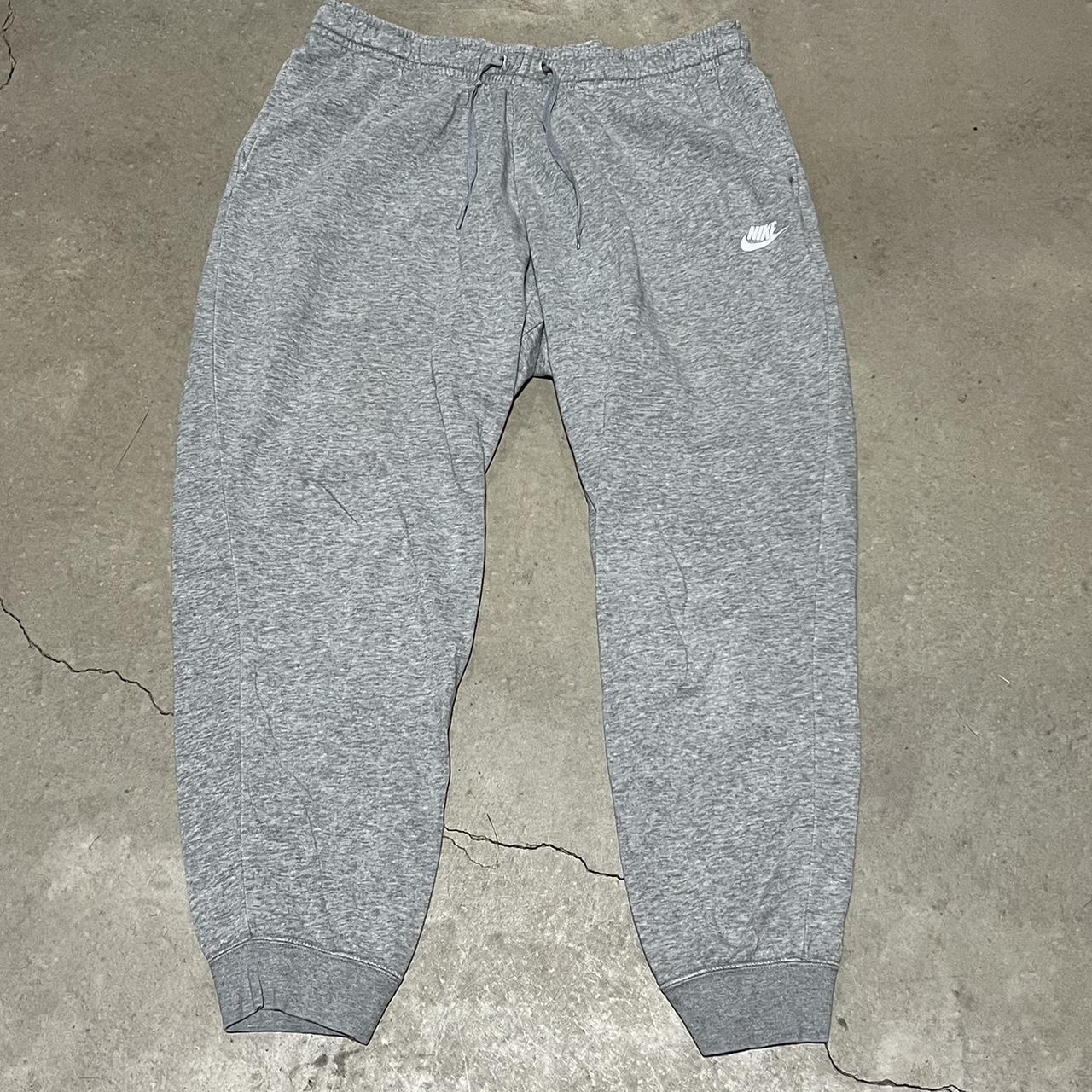 Grey Nike jogger style sweatpants Fit like men’s medium - Depop