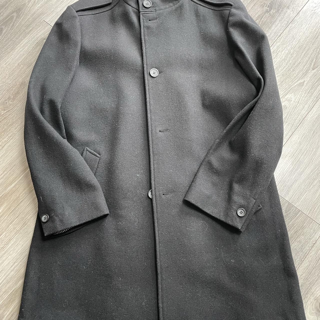 Military Style Woollen Jacket - Depop