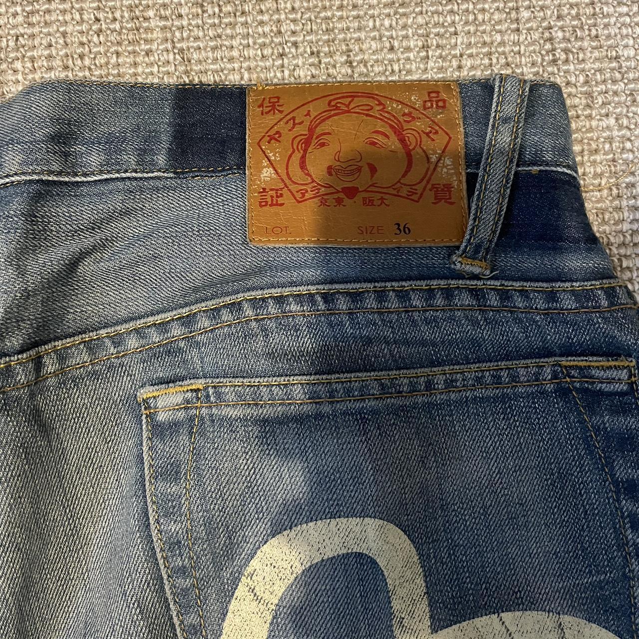 Evisu jeans - customs, the pockets stitched on the... - Depop