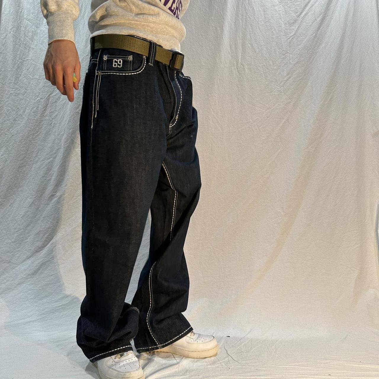 Coogi Men's Navy And White Jeans 