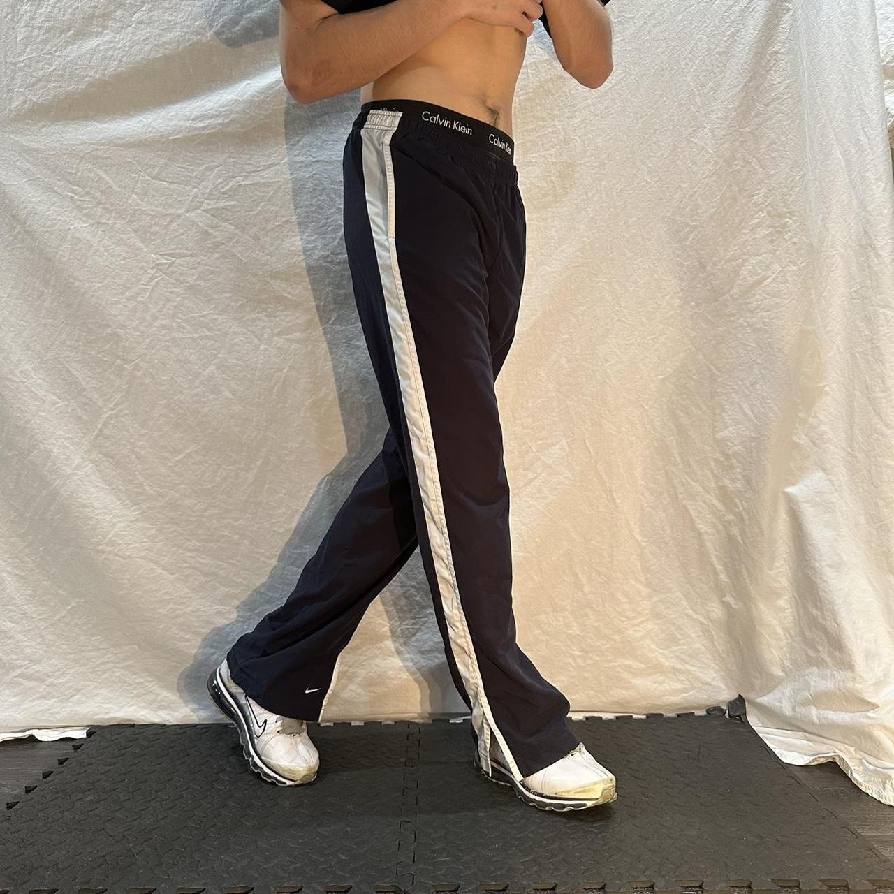 Nike Women's Navy and White Joggerstracksuits Depop