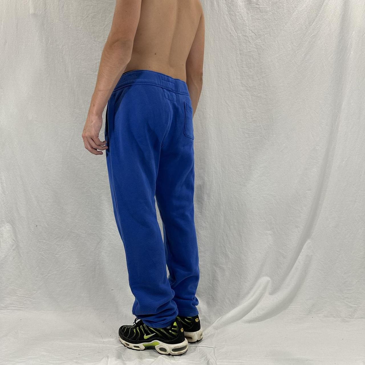 HOLLISTER Sweatpants Mens XS Jogger Spellout Heather Blue Cotton-Blend  Comfort