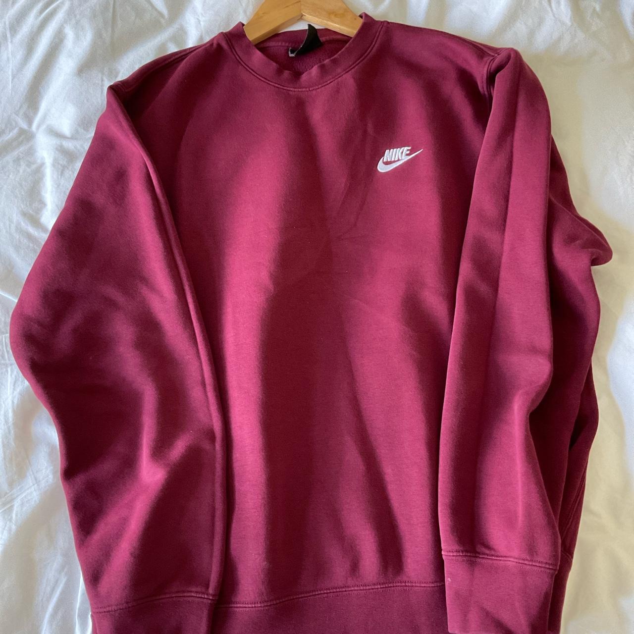Nike club sweatshirt burgundy Clearance