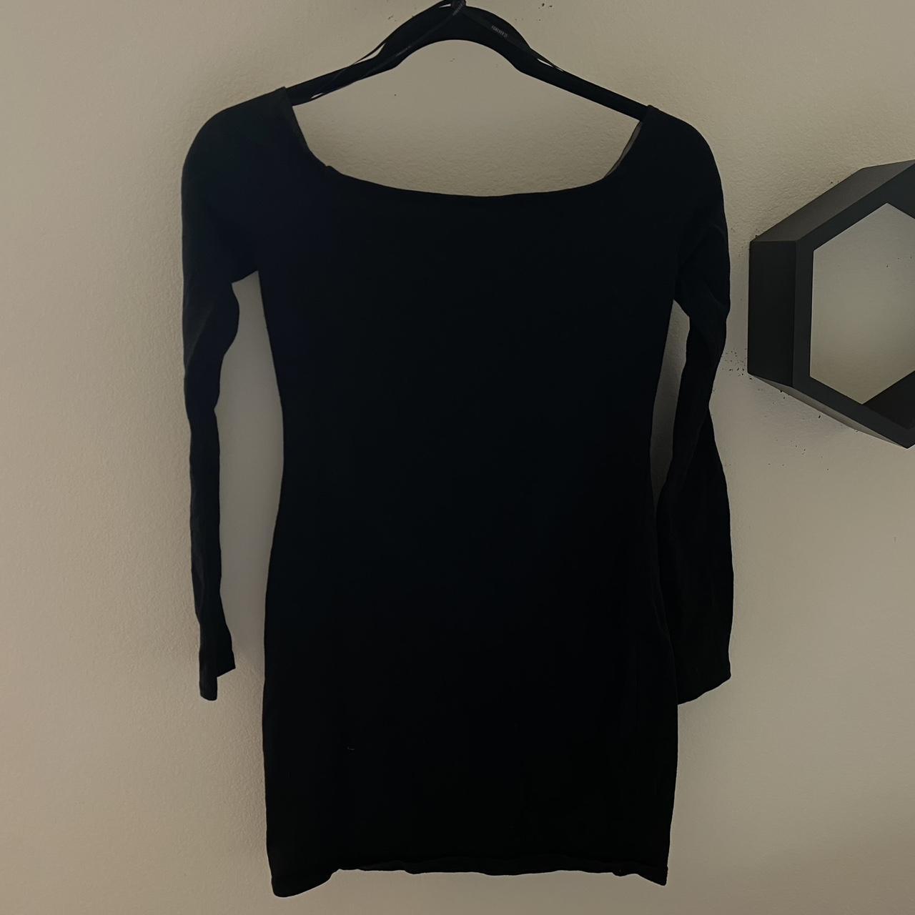 Long sleeve little black dress from forever 21 size... - Depop