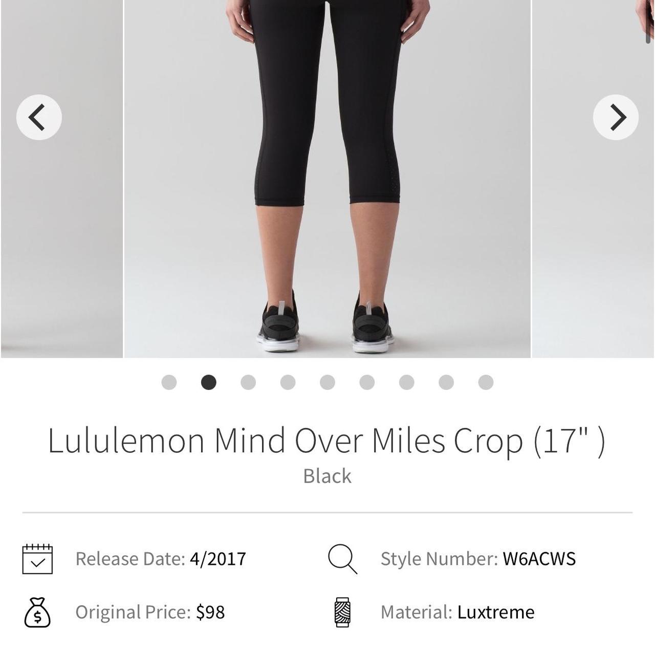 Lululemon Mind Over Miles Crop 17” 17”, like new, - Depop