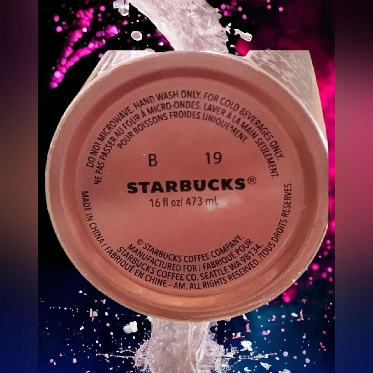 16 oz rose gold pink Starbucks tumbler cup with - Depop