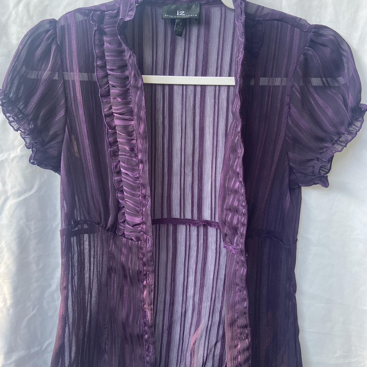 IZ Byer Women's Purple Blouse (2)