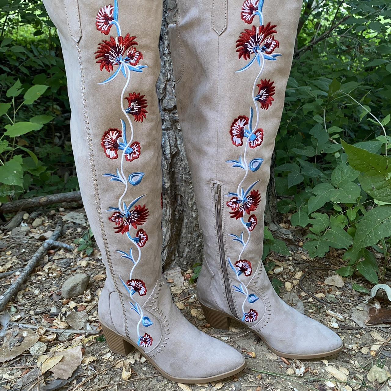 Carlos santana knee high boots sale