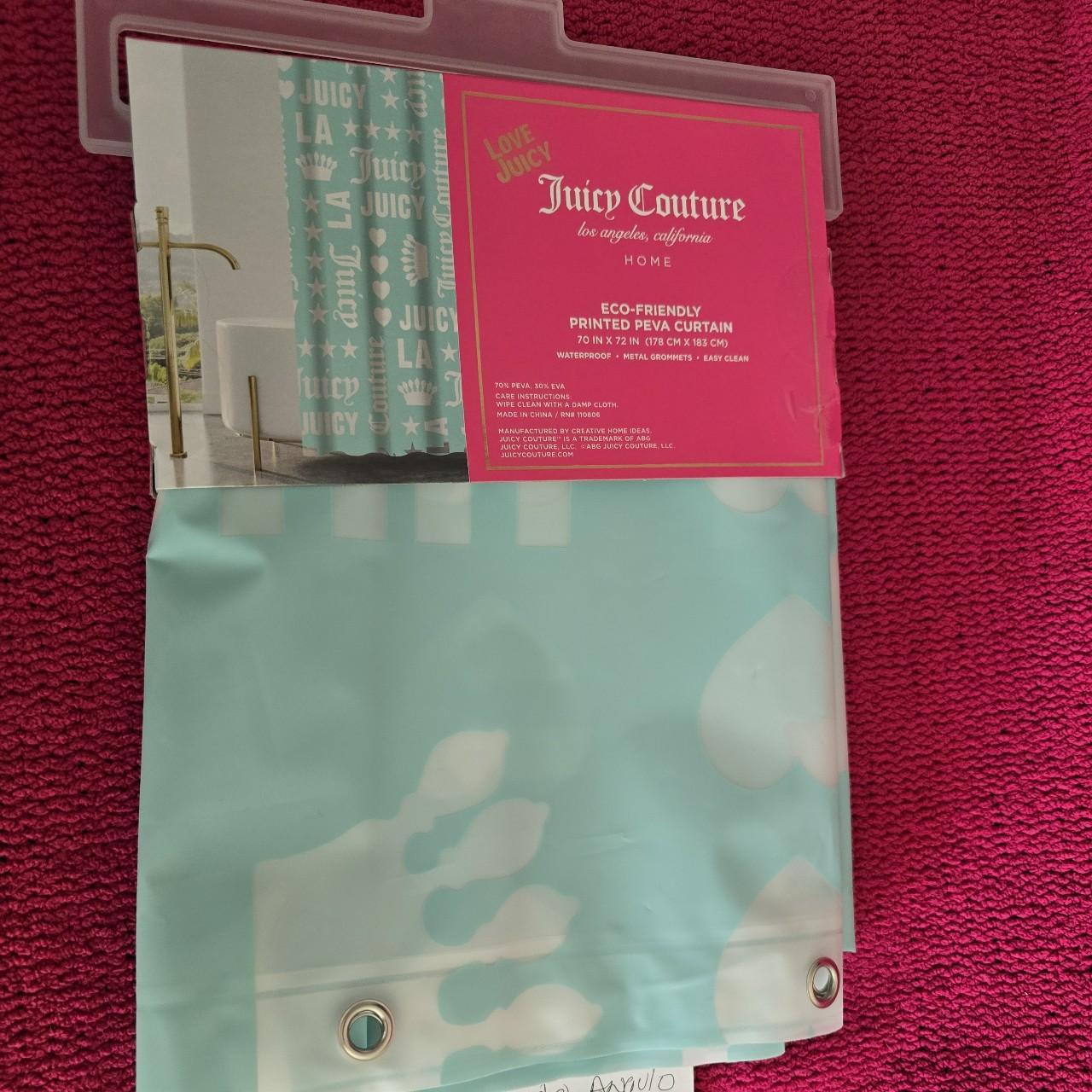 Juicy Couture Printed PEVA Shower Curtain (Material... Depop
