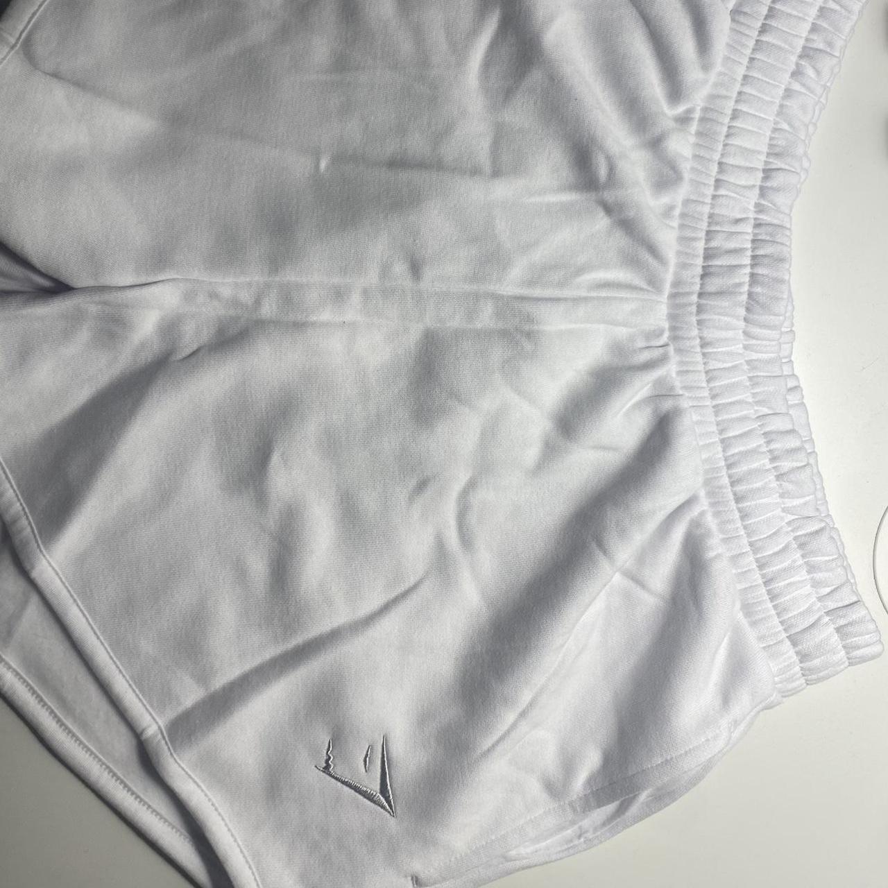 Gymshark Women's White Shorts Depop