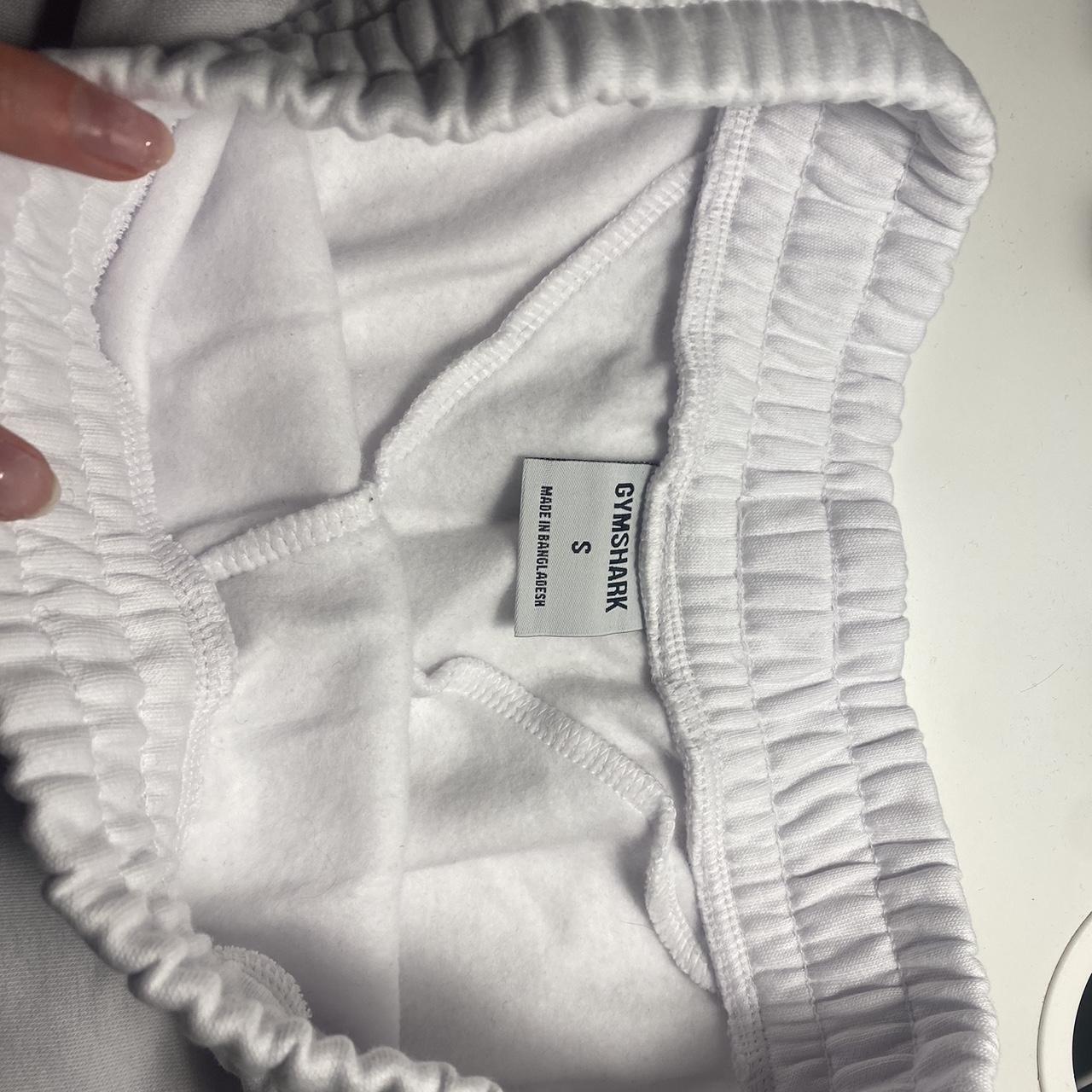 Gymshark Women's White Shorts Depop