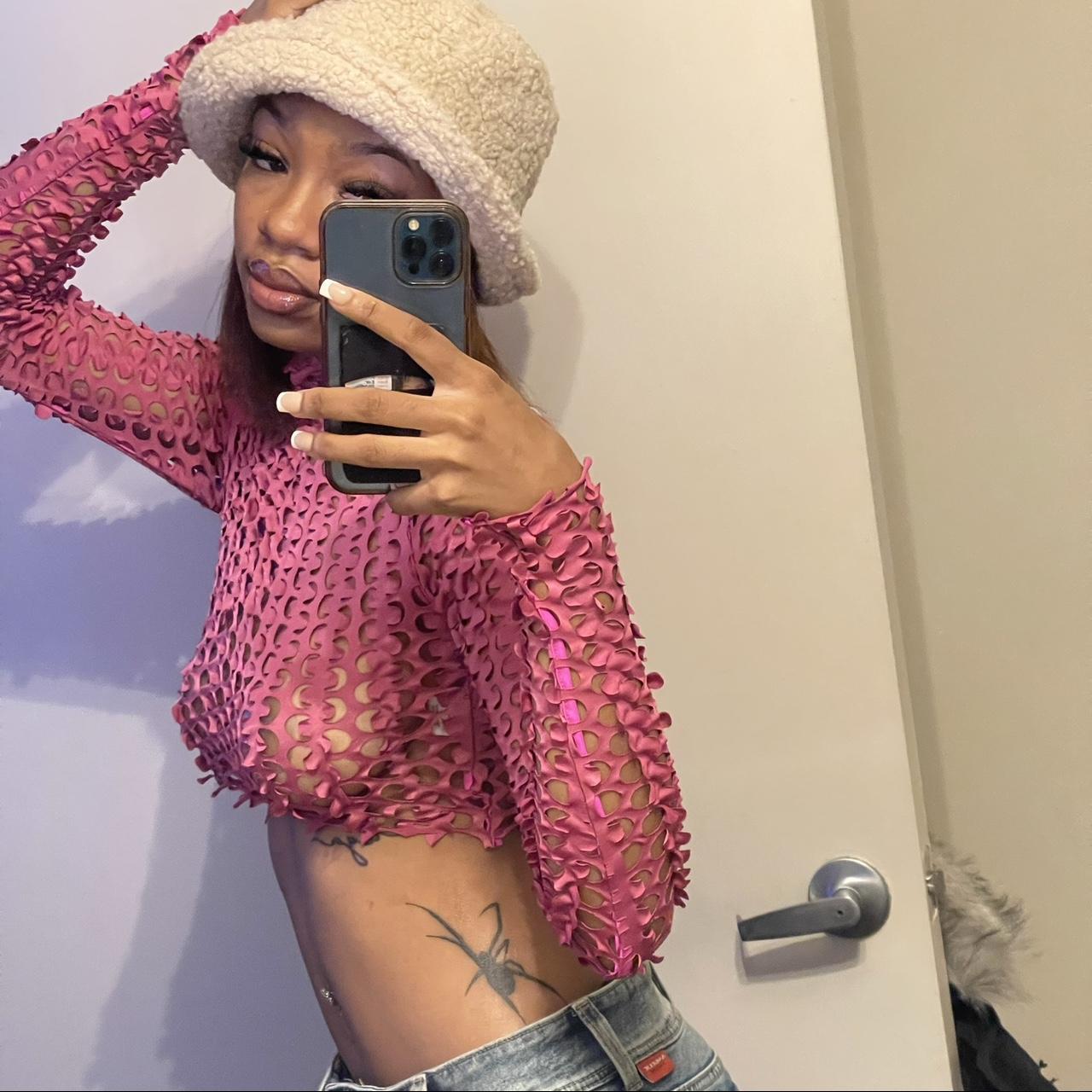 Embi Studios Women's Pink Crop-top