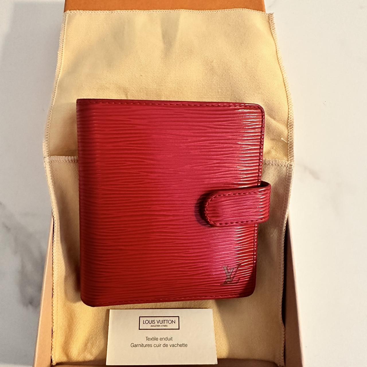 Authentice Louis Vuitton Epi Leather factory Red Wallet