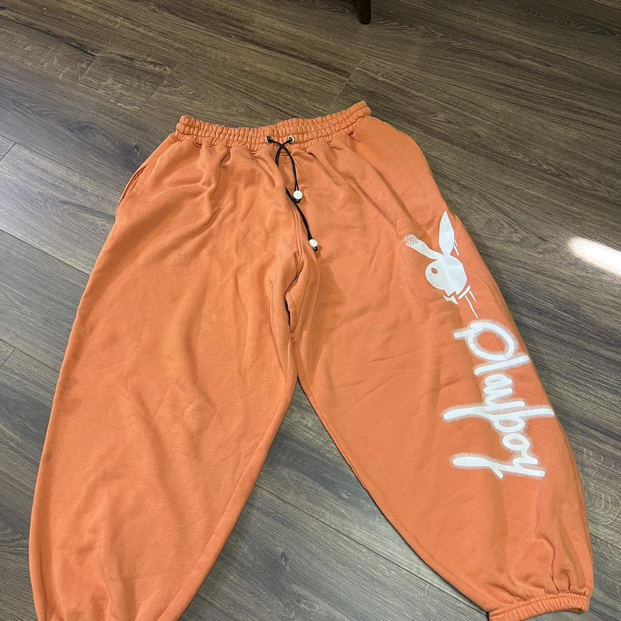 Playboy x missguided orange best sale super oversized jumbo joggers