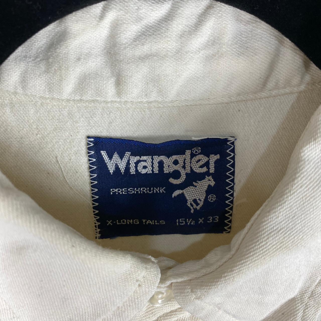 Vintage Wrangler 80's White Slim Tapered Torso Long... - Depop