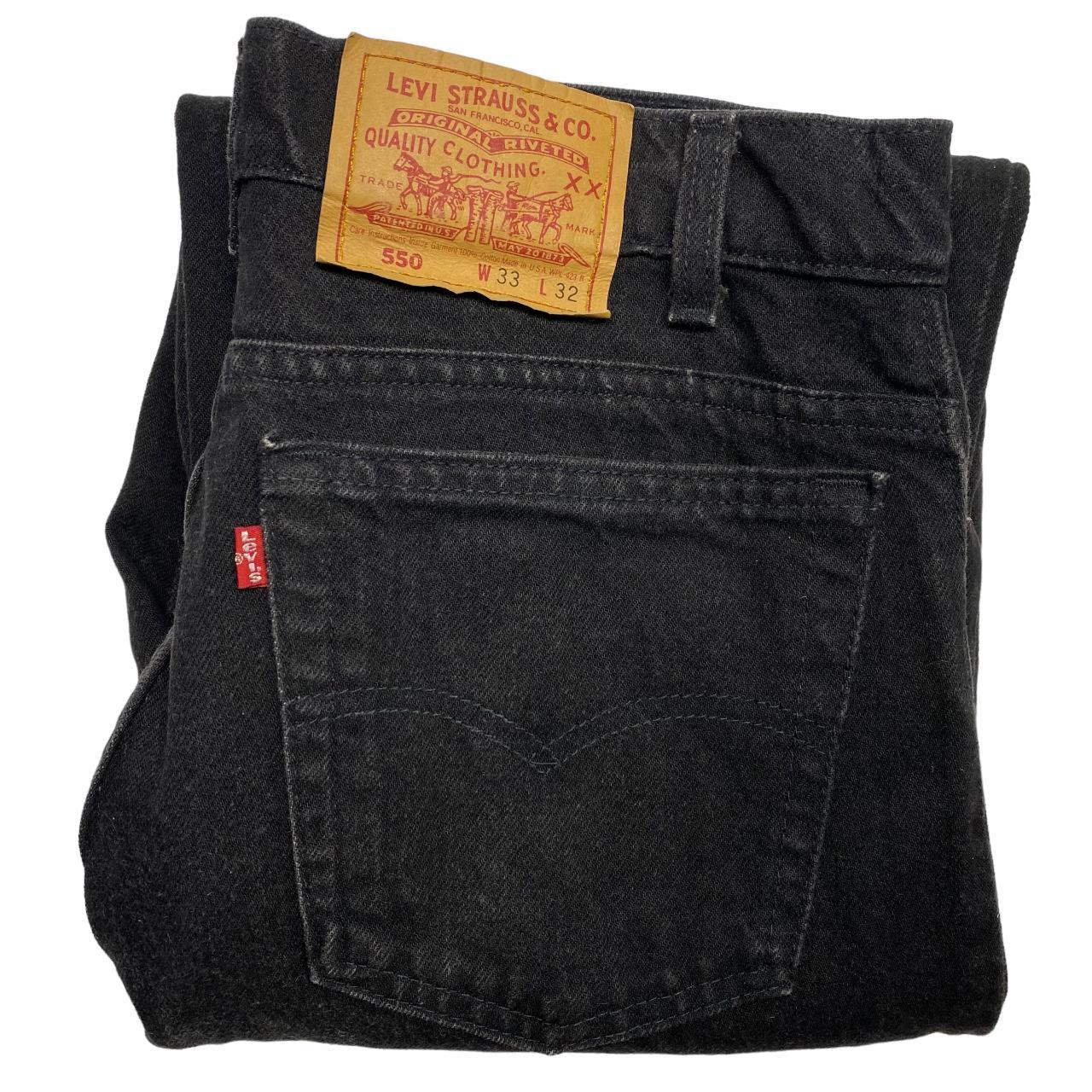 Vintage Levis 550 Jeans 80's Black USA Made Tapered... - Depop