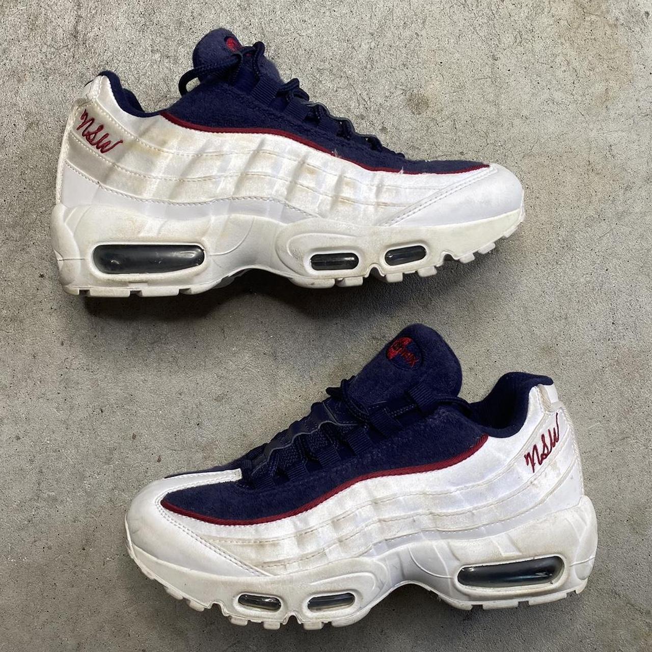 Nike Air Max 95 Women s LX White Blackened Blue Red. Depop