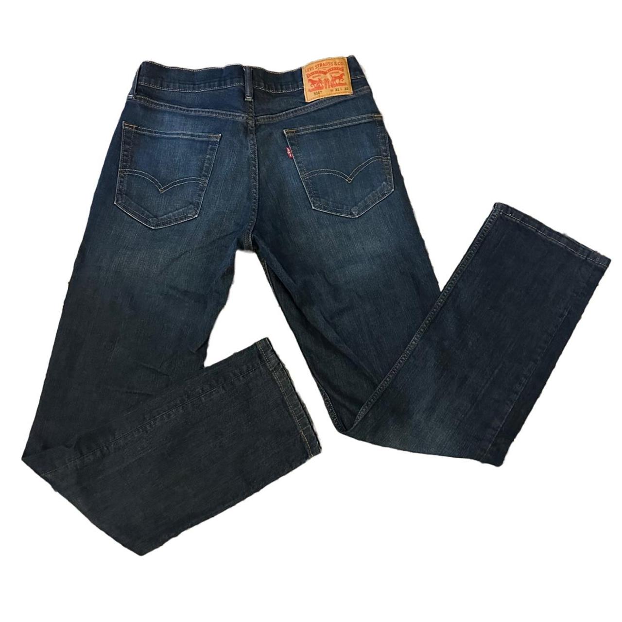 Levi's 514 Straight Fit Jeans Mens 31x32 Blue Dark... - Depop