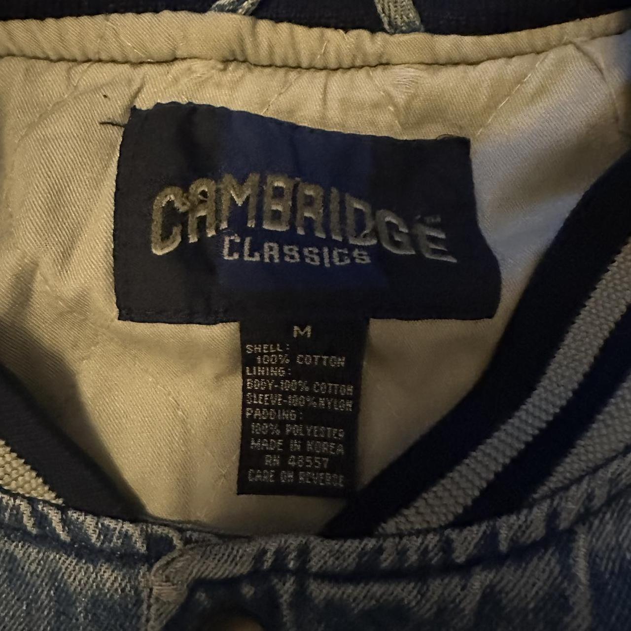 Cambridge Classic Denim Varsity Jacket Size M... - Depop