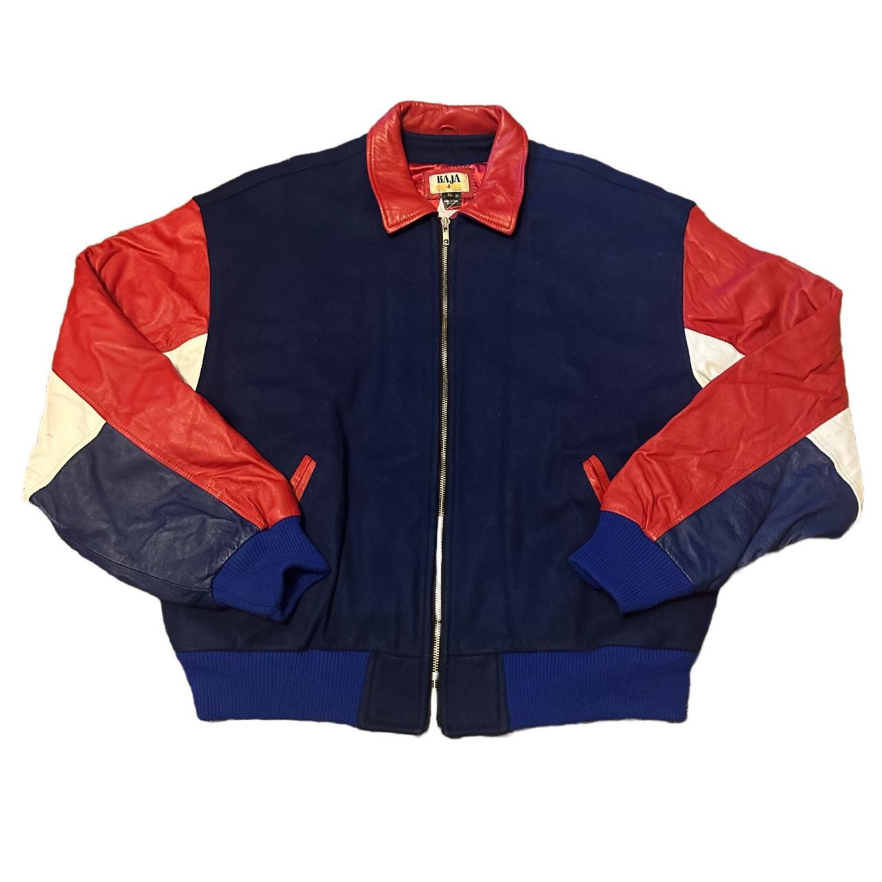 Vintage Y2K 2002 Suede Leather Varsity Jacket SZ... - Depop