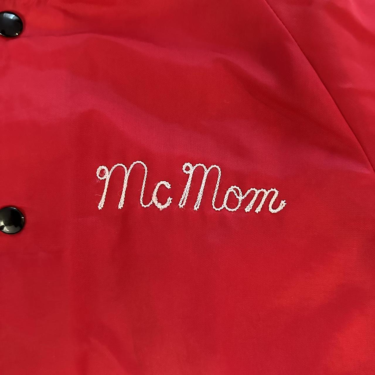 Vintage red satin bomber. Y2k. Cool details on this - Depop