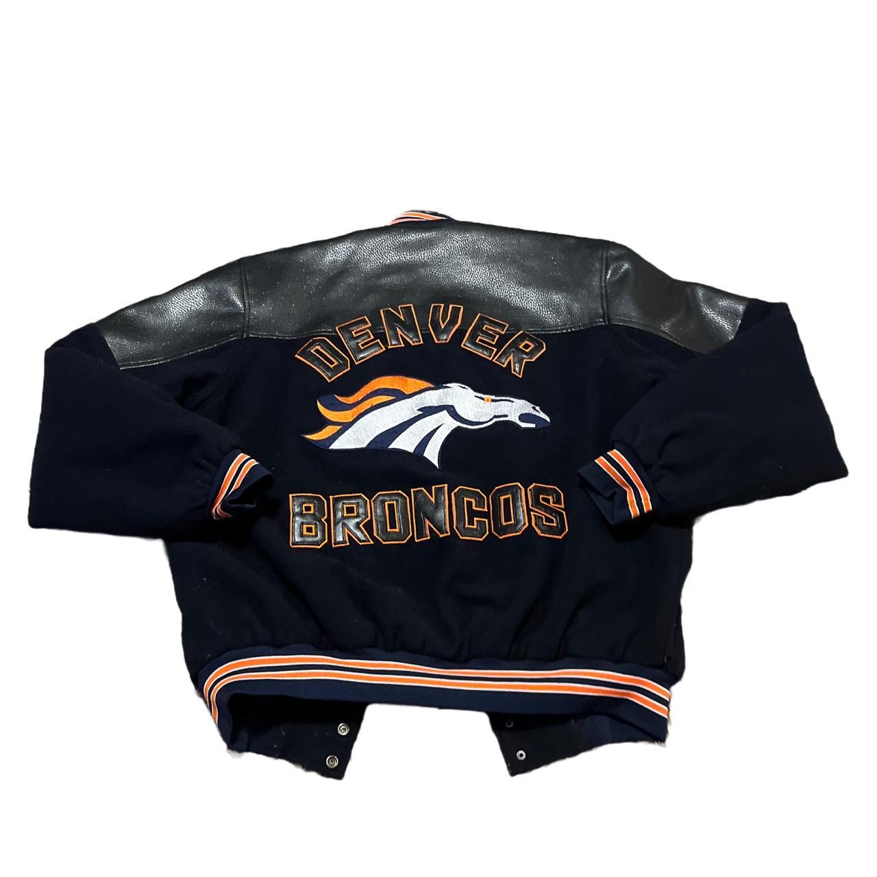 Super Bowl 50 NFL Denver Broncos Varsity Jacket with - Depop