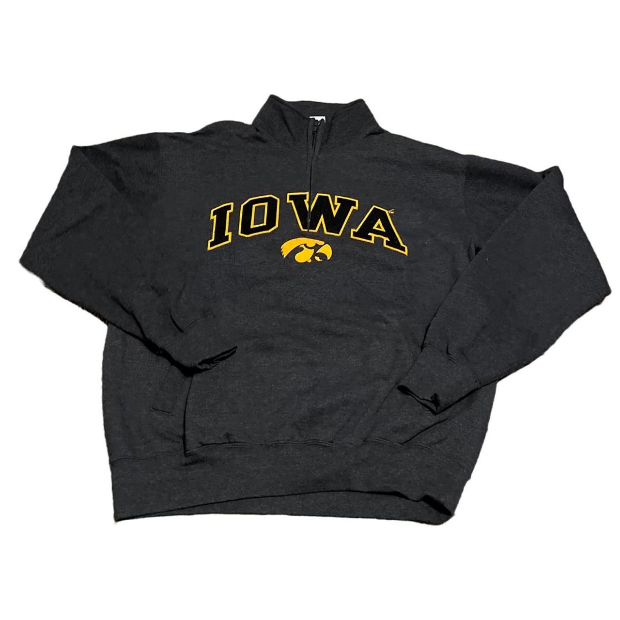 Y2K Champion Sweatshirt Fleece Half Zip Iowa College... - Depop