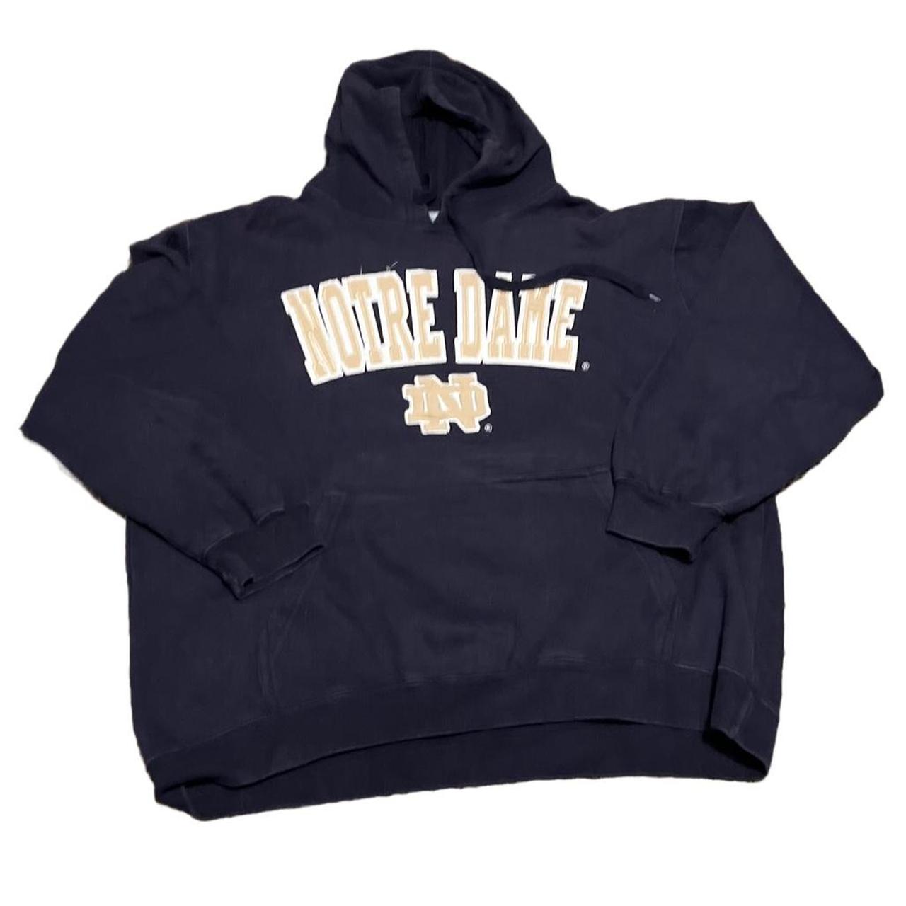 Vintage Logo 5 Notre Dame University Hoodie SZ XL -... - Depop