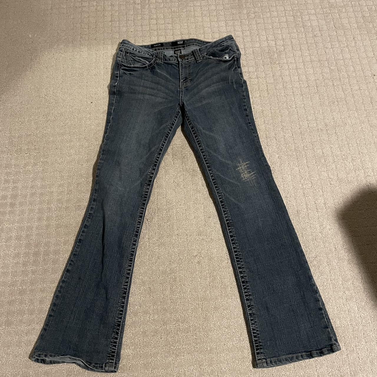 Vintage jeans with stitching Boot cut Y2K Vintage - Depop