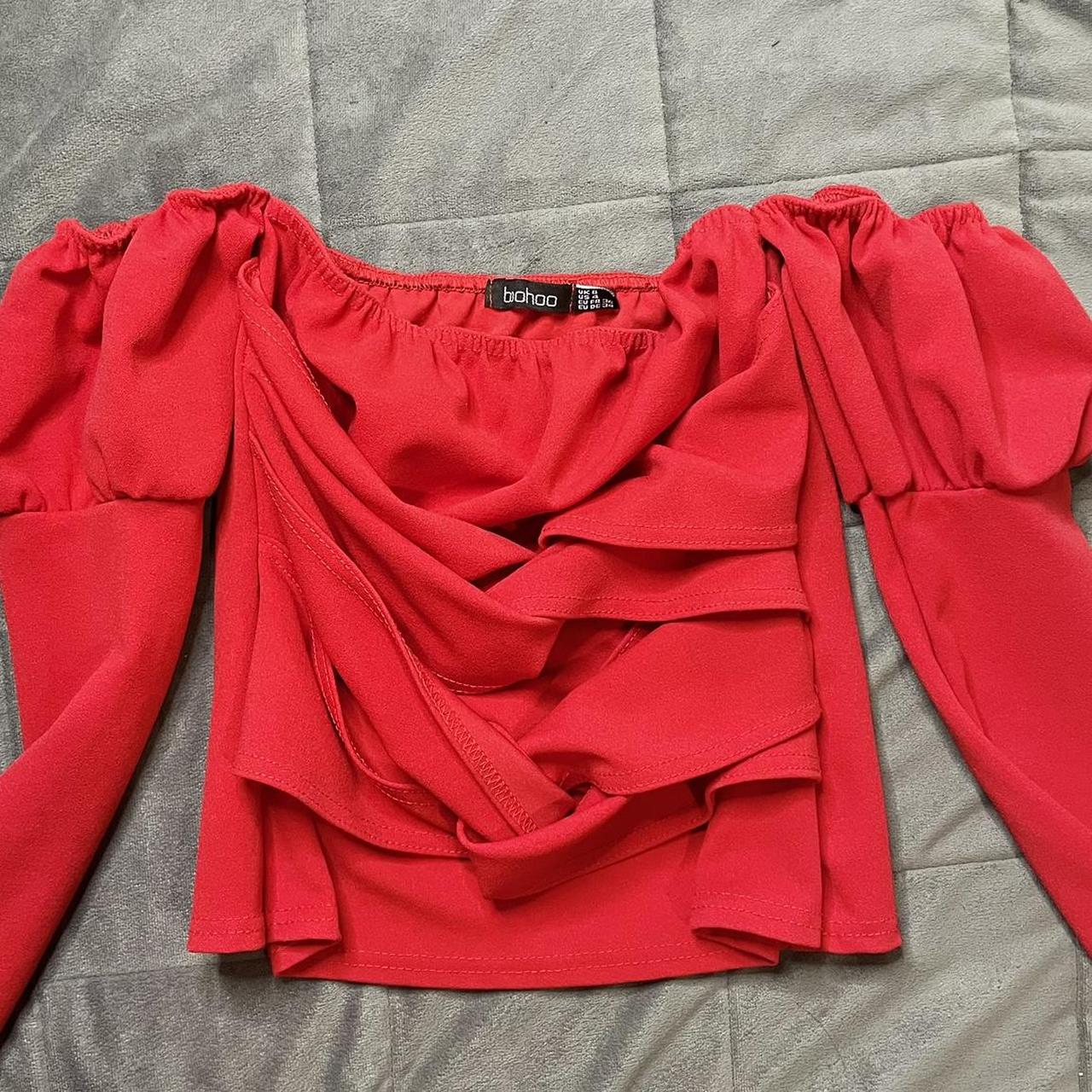 Boohoo Off the Shoulder Puff Sleeve