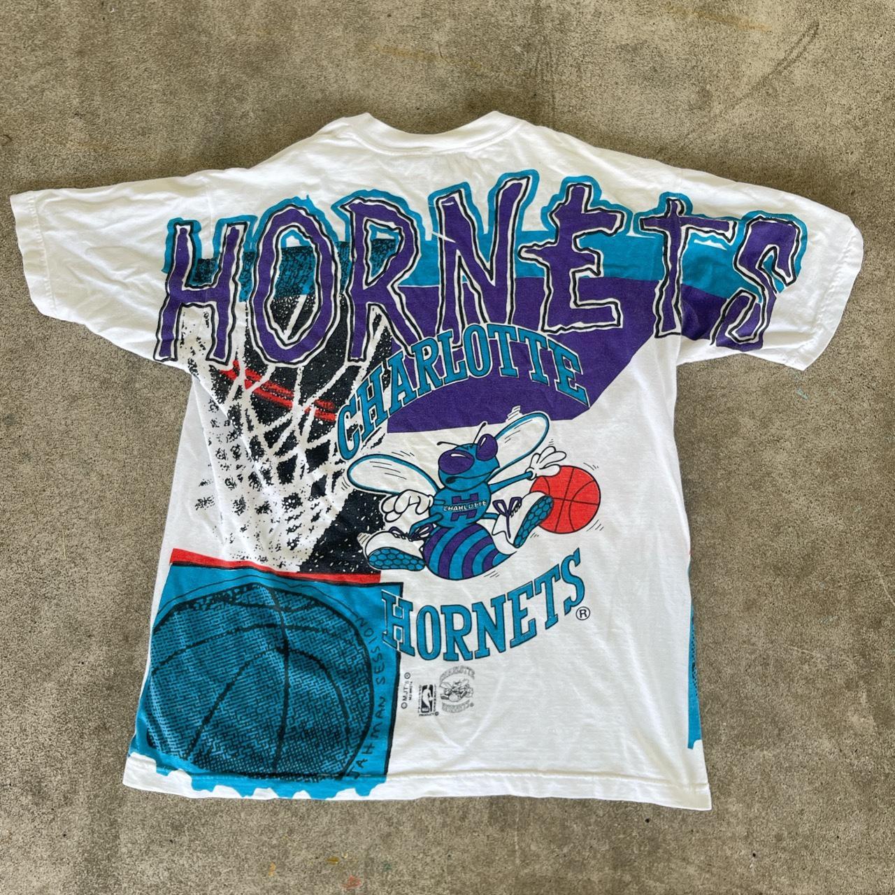 Vintage Charlottes Hornets All Over Print AOP... - Depop