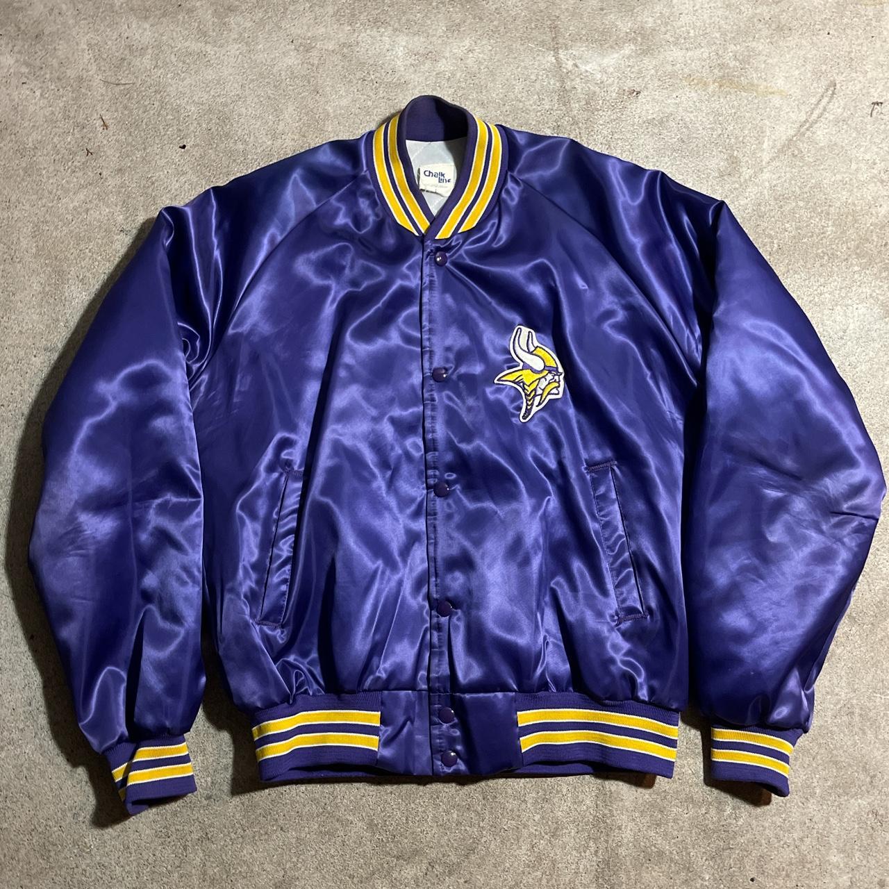 Vintage NFL (Chalk Line) - Purple Minnesota 'Vikings' Satin Jacket