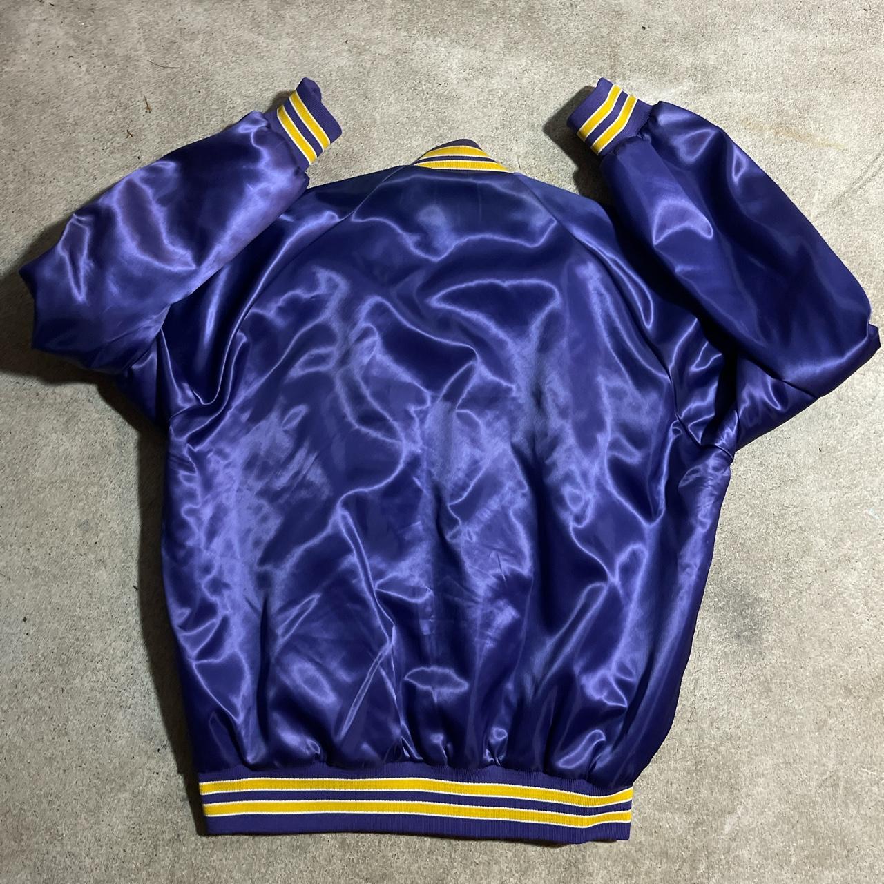 Vintage LA Rams Chalk Line Satin Bomber Jacket -GET - Depop