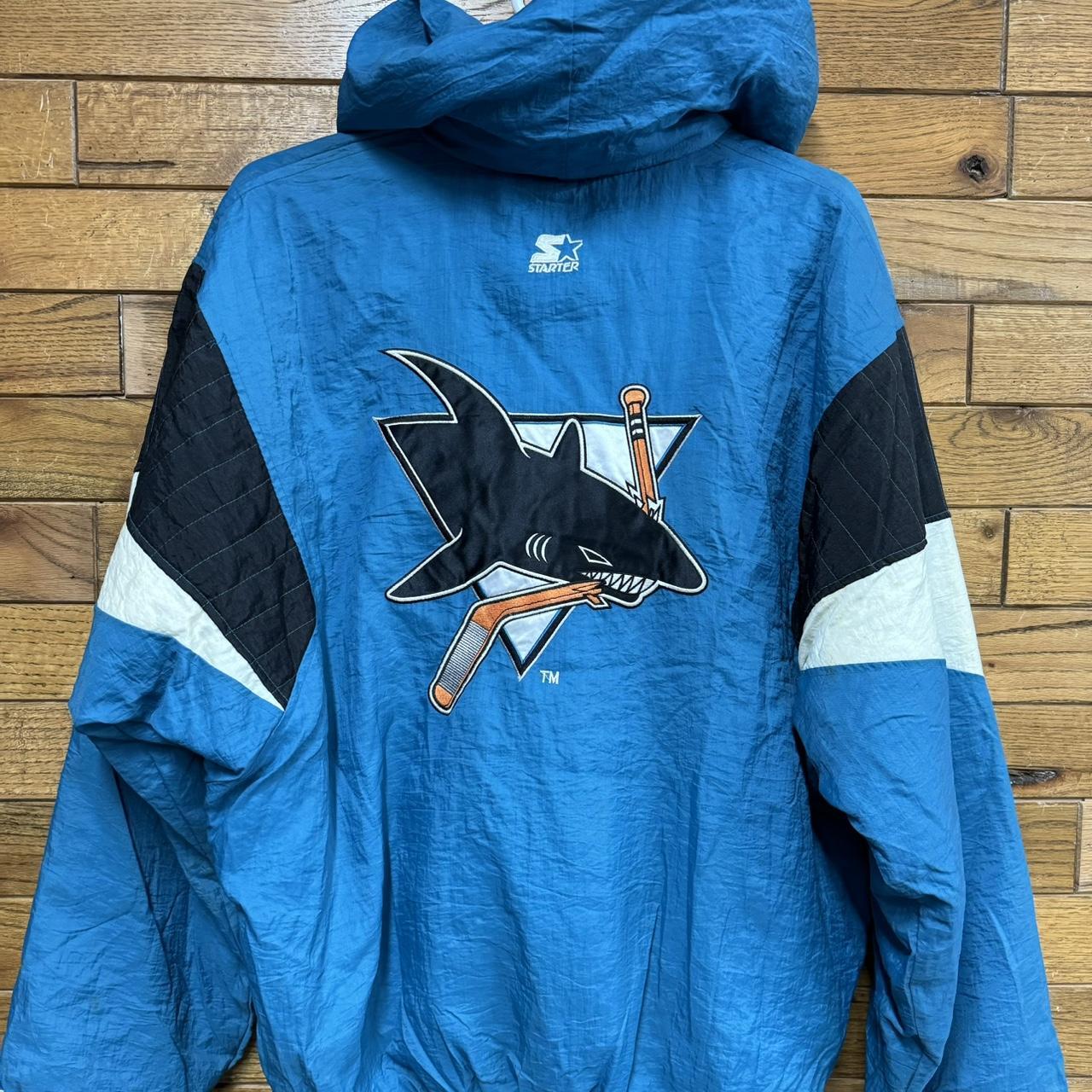 San jose sharks good retro logo brand 7 puffy jacket