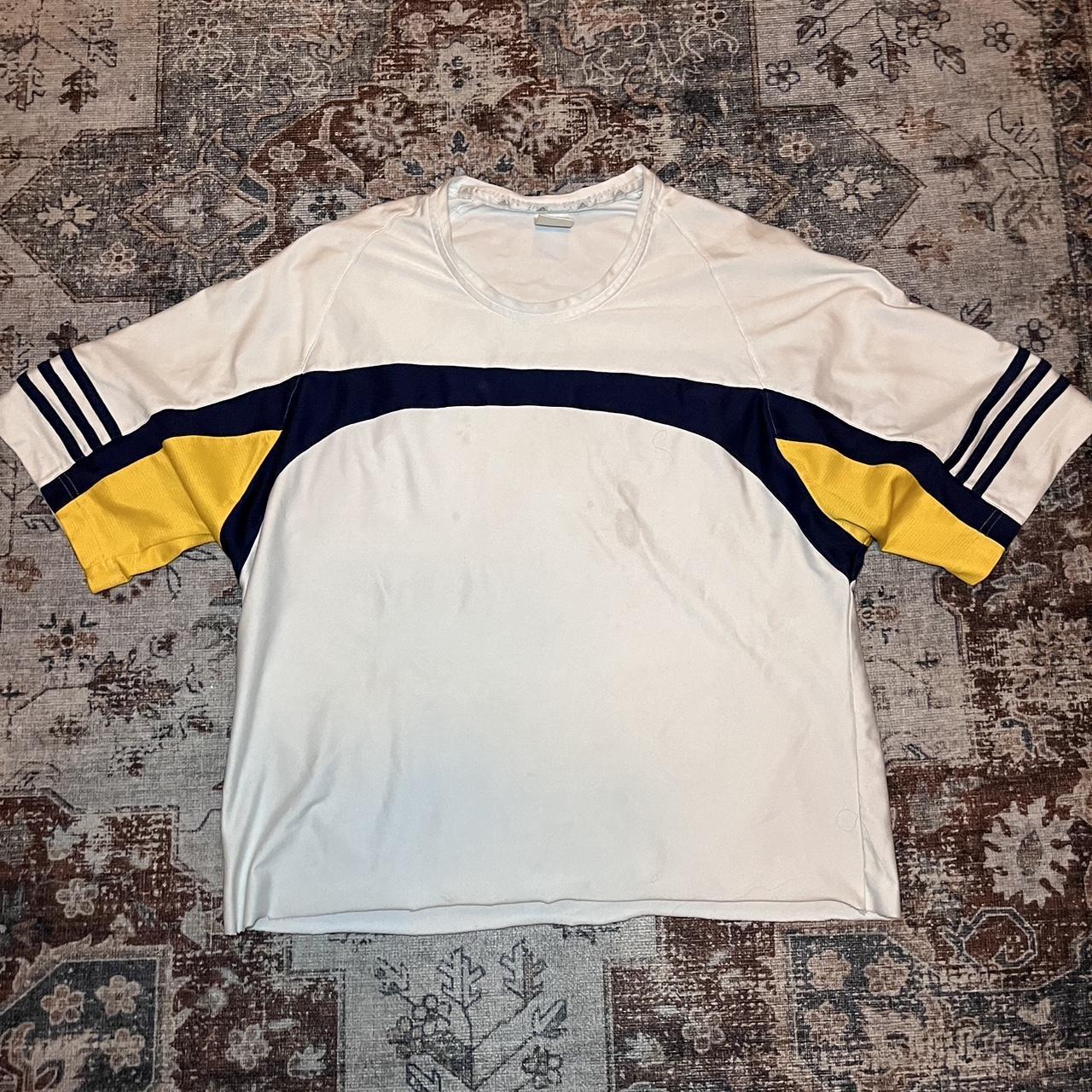 Adidas Blank Cropped Soccer Jersey Size:... - Depop