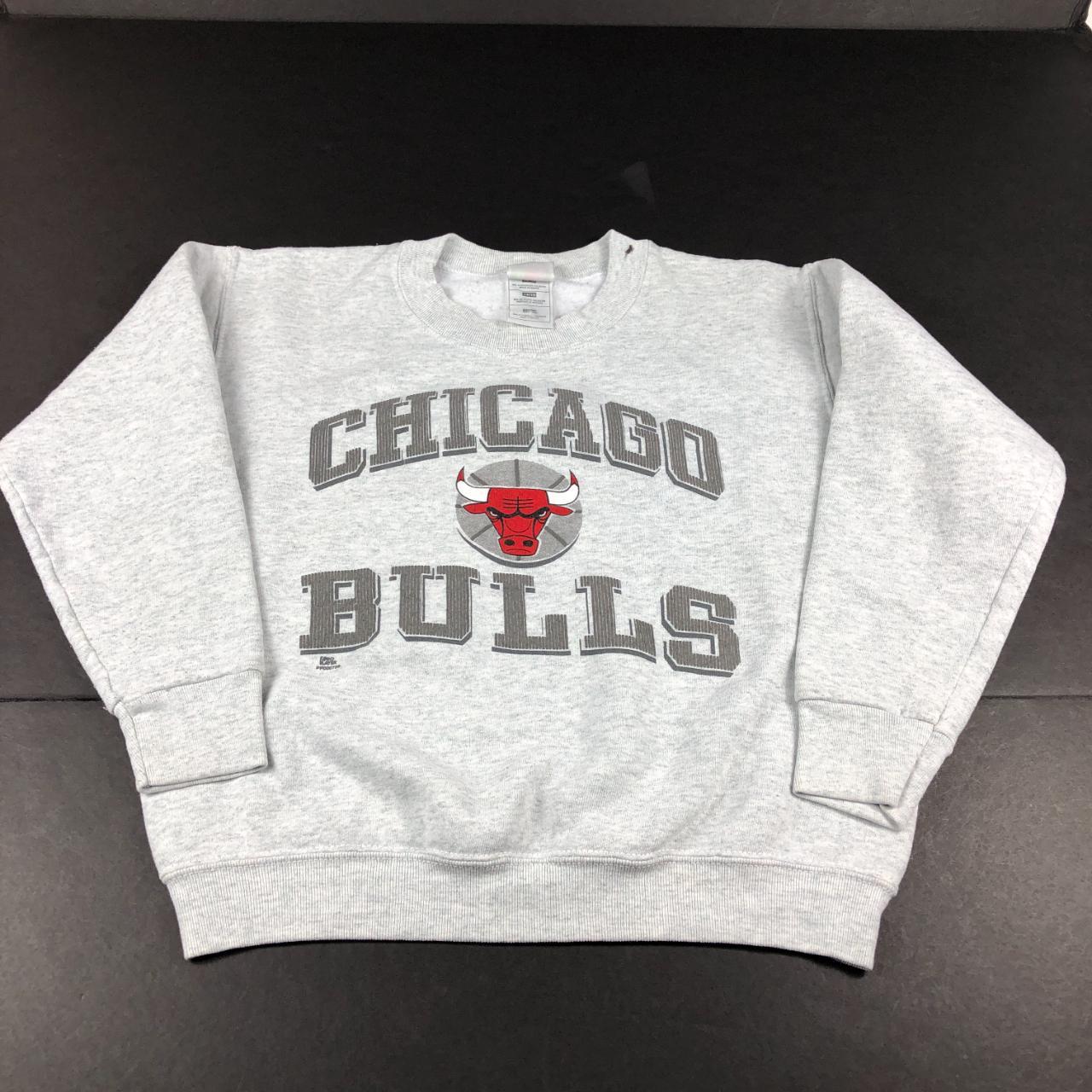 Chicago bulls sweatshirt vintage hot sale grey