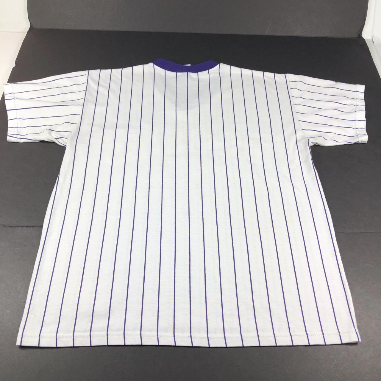 Vintage 90's Colorado Rockies Pinstripe Jersey T-Shirt Russell Athletic  Size XL