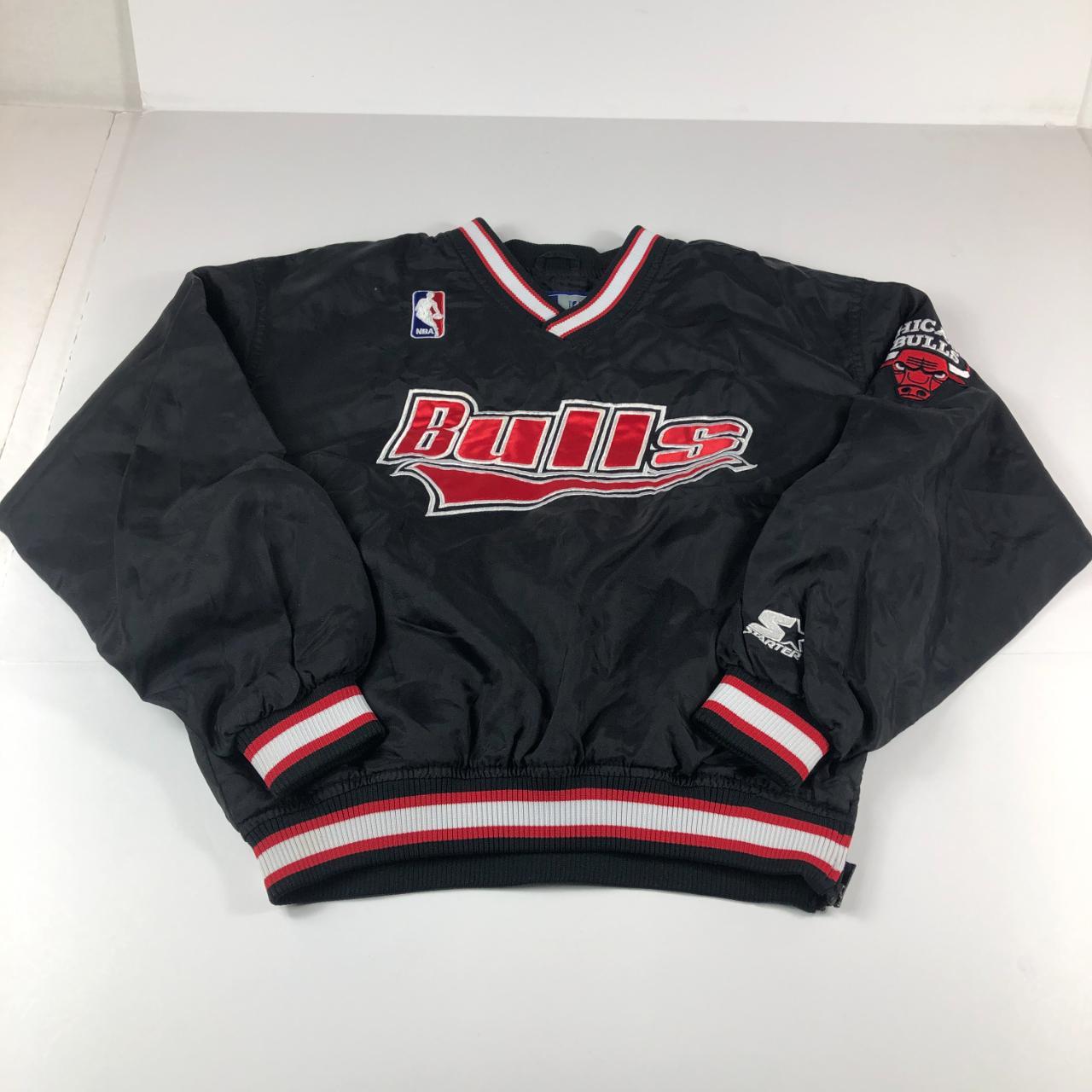 Vintage chicago bulls starter sale pullover jacket