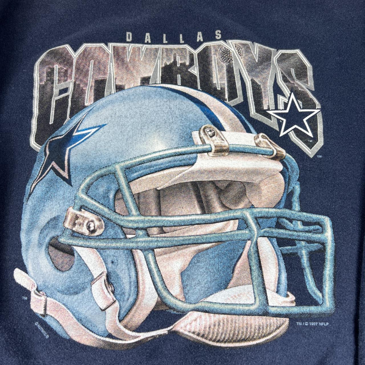 DALLAS COWBOYS VINTAGE 90s NFL FOOTBALL HELMET SWEATSHIRT LARGE