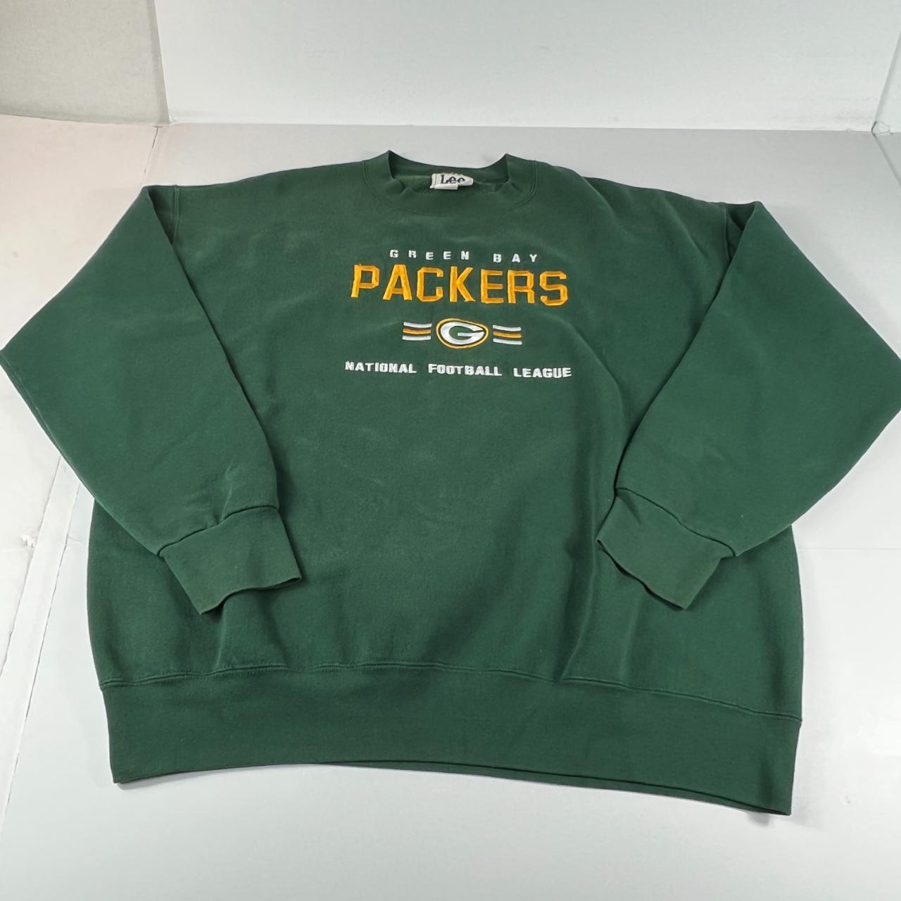 Vintage Green Bay Packers sweatshirt, green NFL embroidered crewneck 