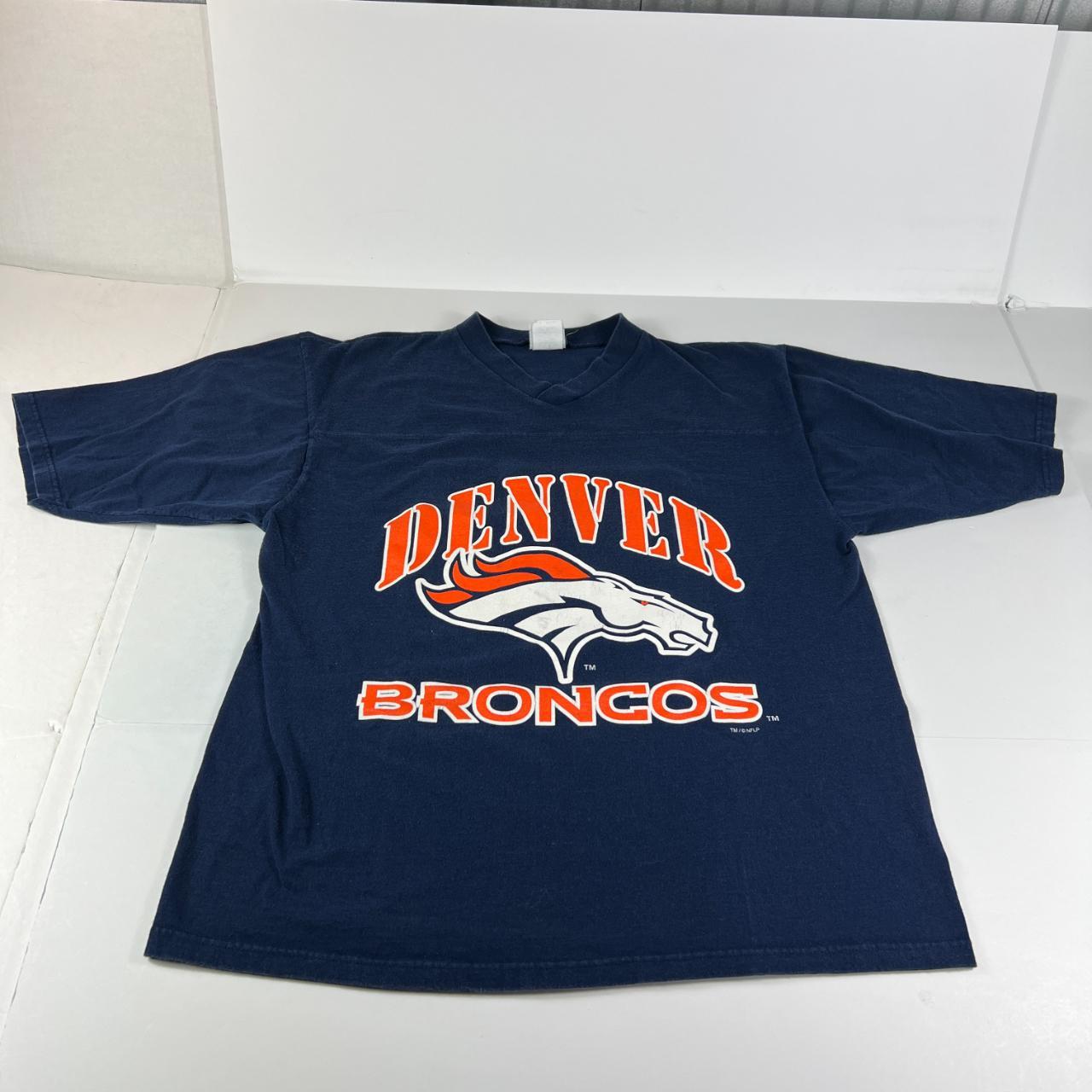 Vintage NFL Denver Broncos Tee Shirt 1996 Size XL Made in USA