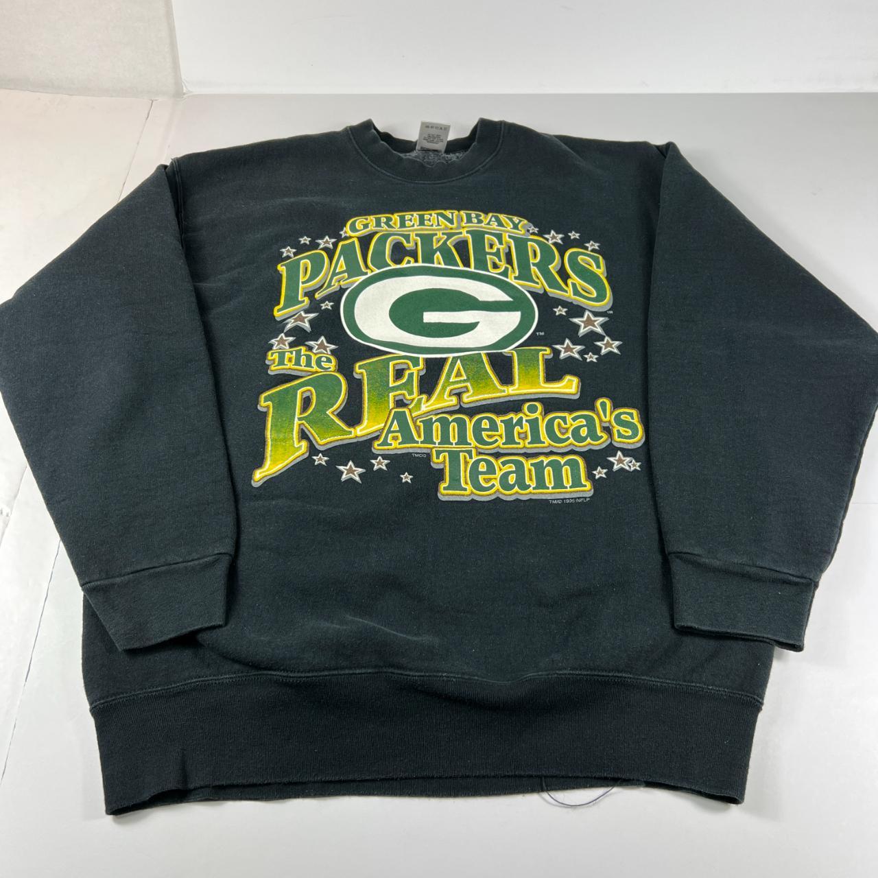 Vintage 90s Green Bay Packers Crew Neck Sweatshirt L - Depop