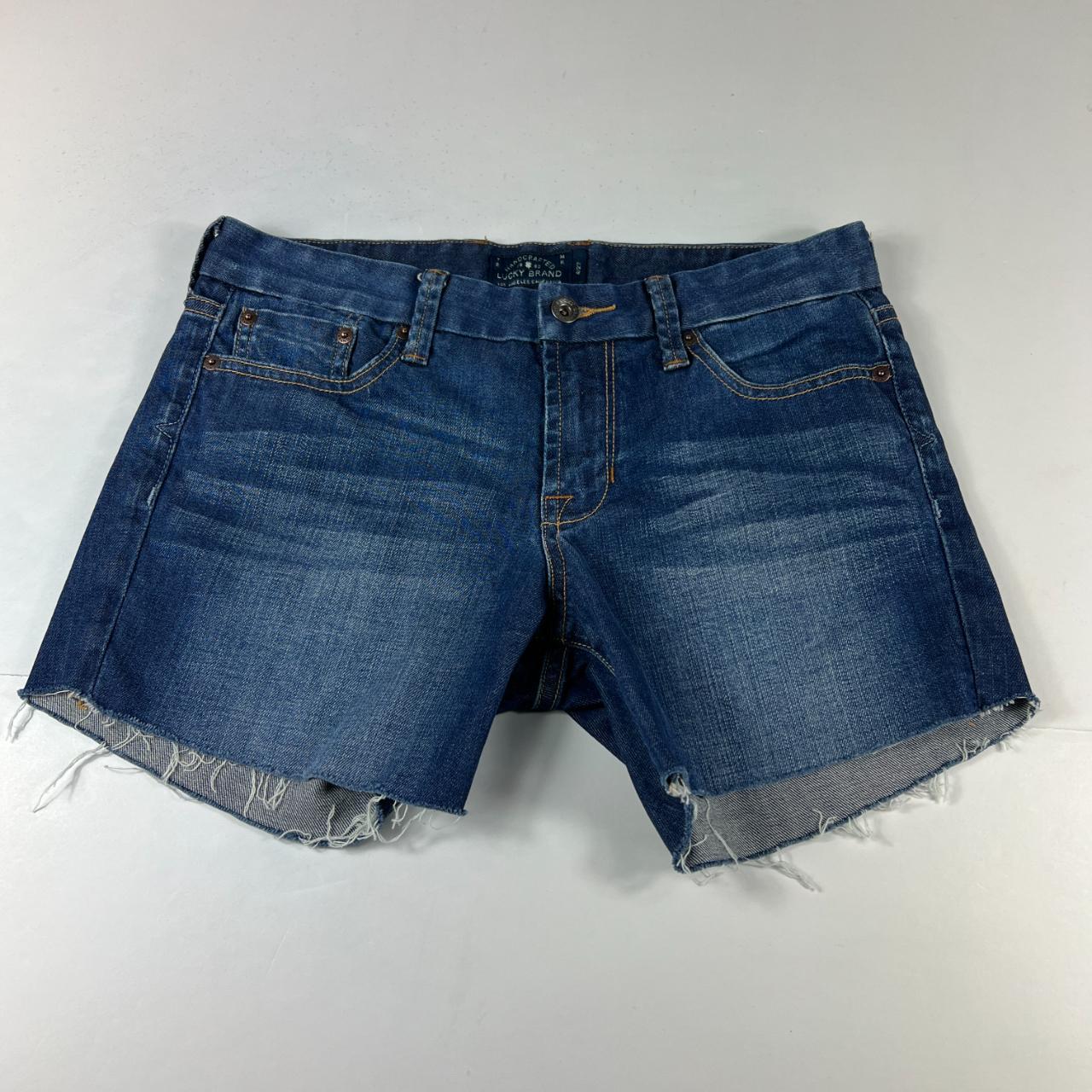 Lucky Brand Shorts Women's 4 Low Rise Blue Faded