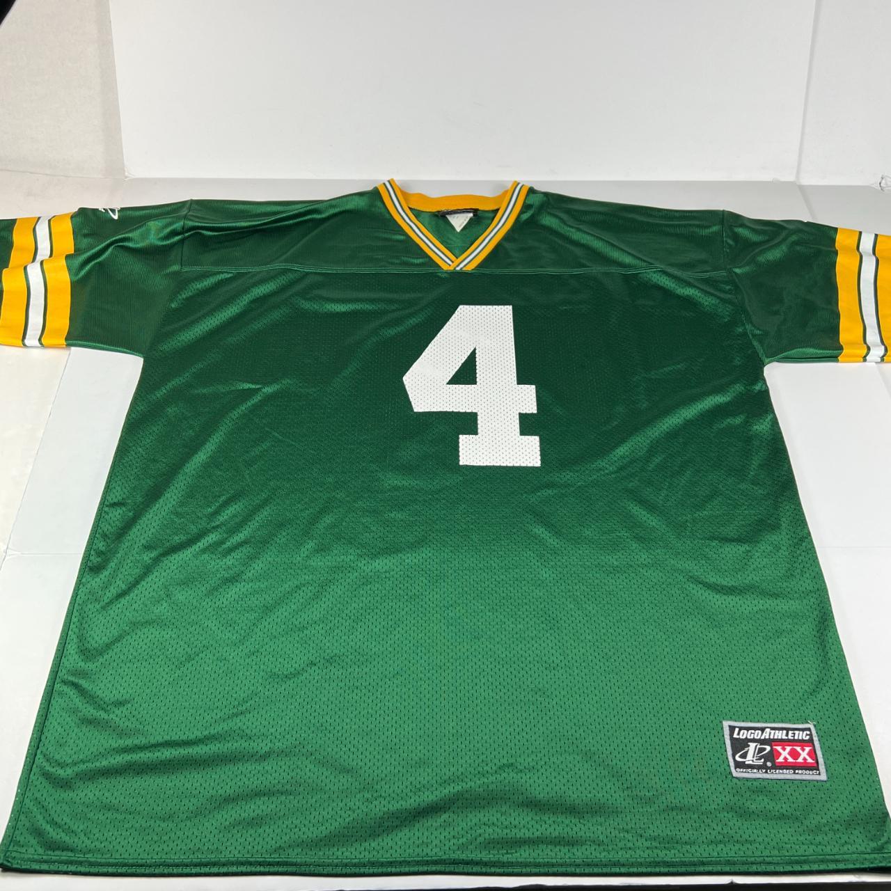 Vintage Brett Favre Jersey Logo Athletics Mens Size XXL Green Bay Packers