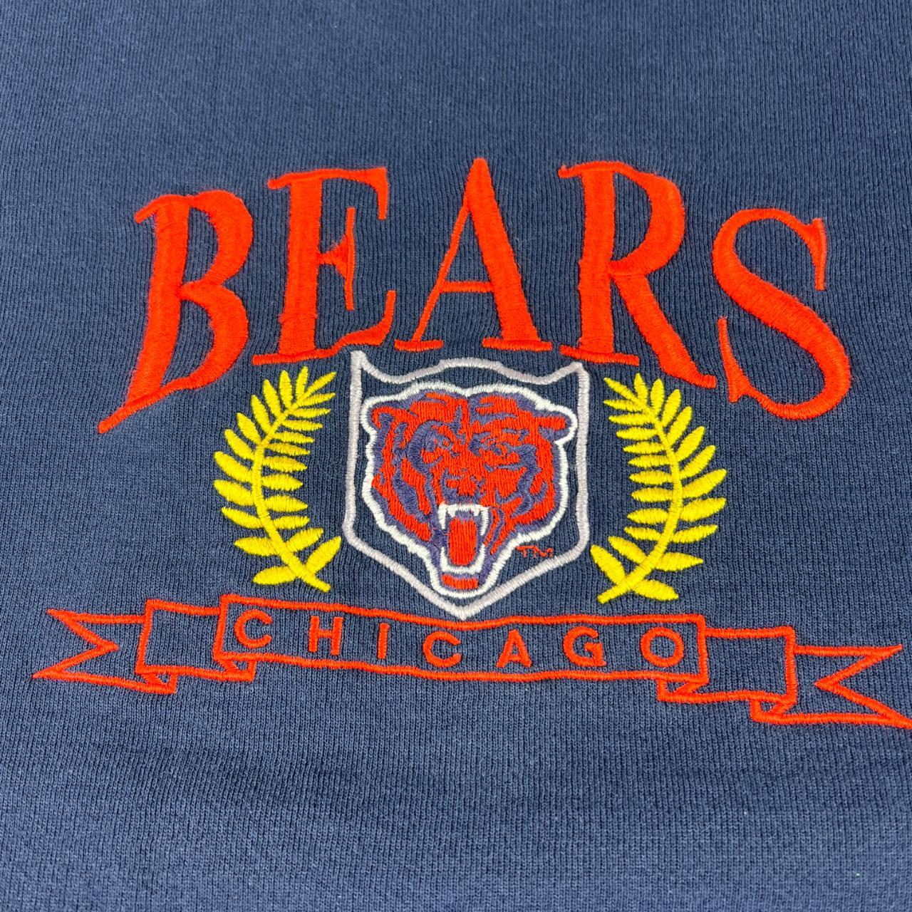 Vintage 90s Chicago Bears NFL No Huddle Crewneck Embroidered Sweatshirt  Medium M